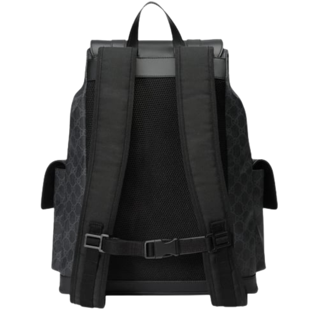 Messenger Backpack Monograma Negro Rojo