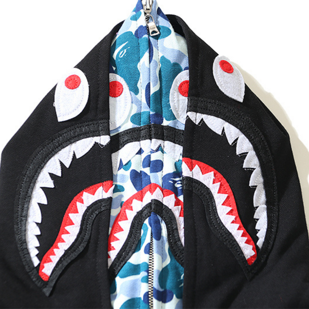 Bape Zip Hoodie Camo Negro