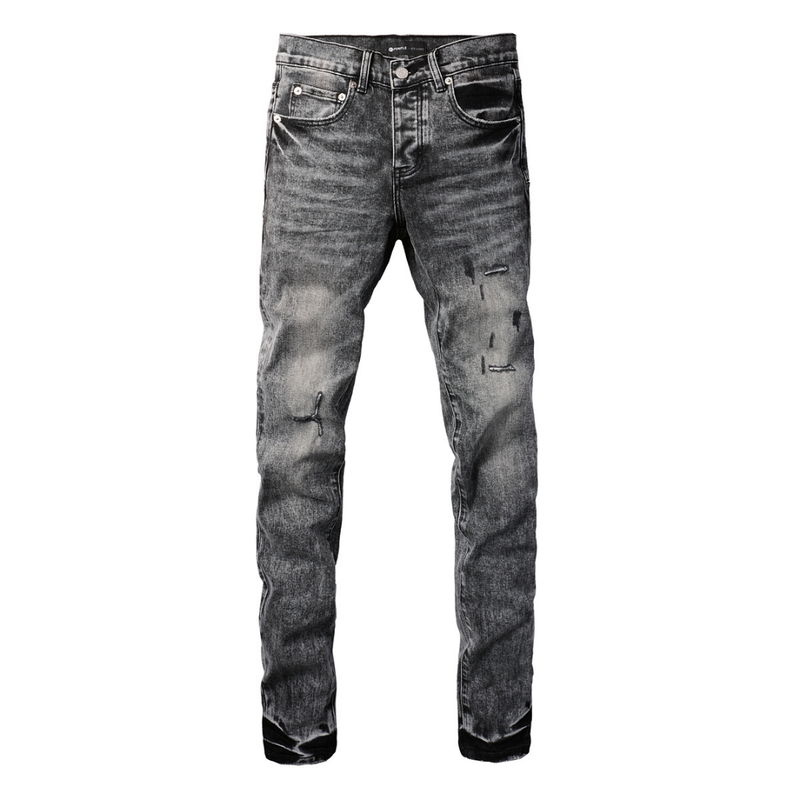 Purple Grey Ripped Jeans