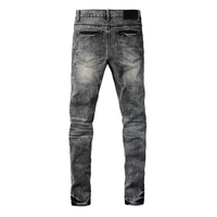 Purple Grey Ripped Jeans Lavado Claro Roturas