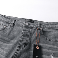 Purple Flared Jeans Lavado Claro Roturas 3