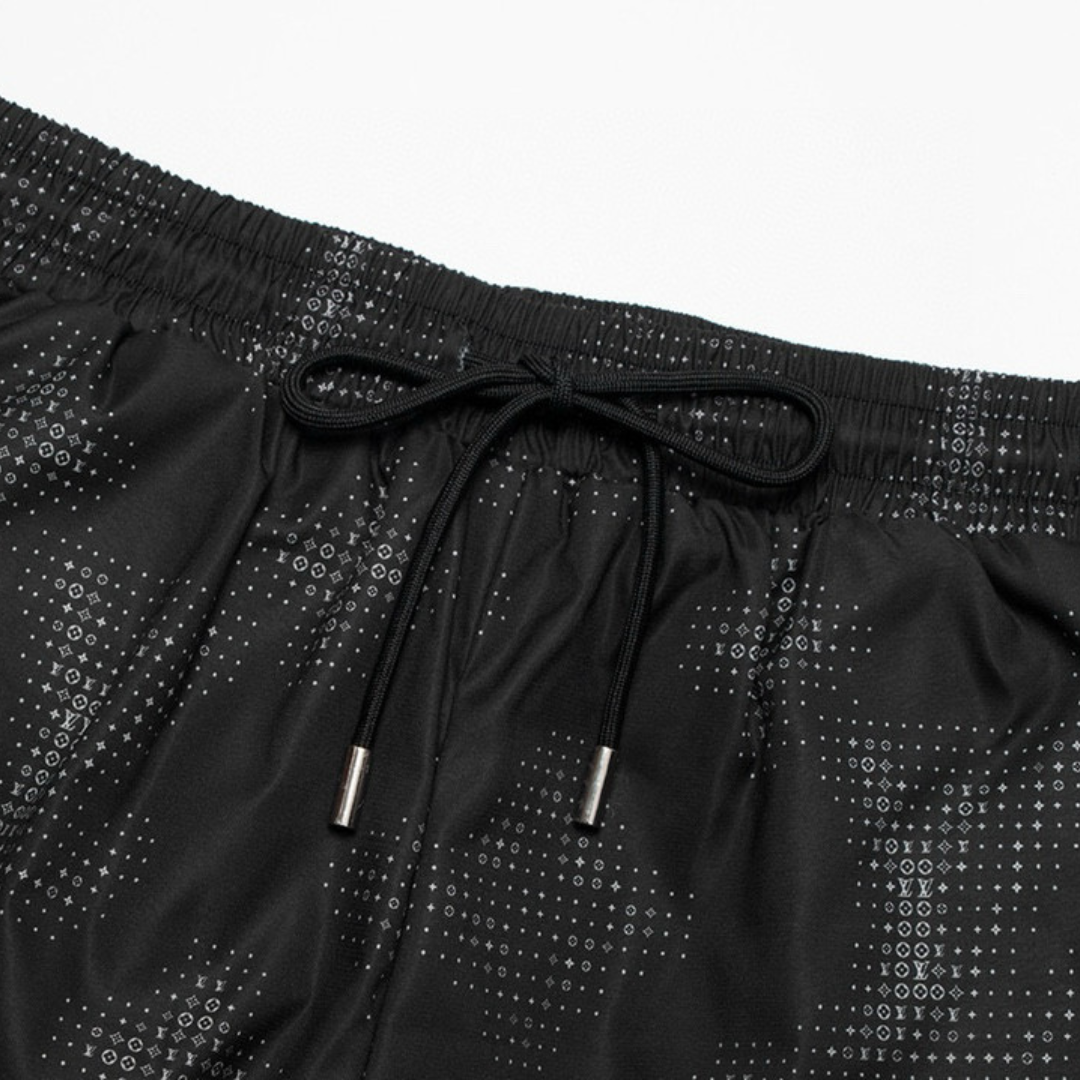 Monogram Shorts Camo Negro