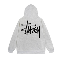 Buzo Stussy Gris Blanco