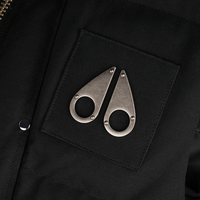 Moose Gilet Negro Logo Blanco