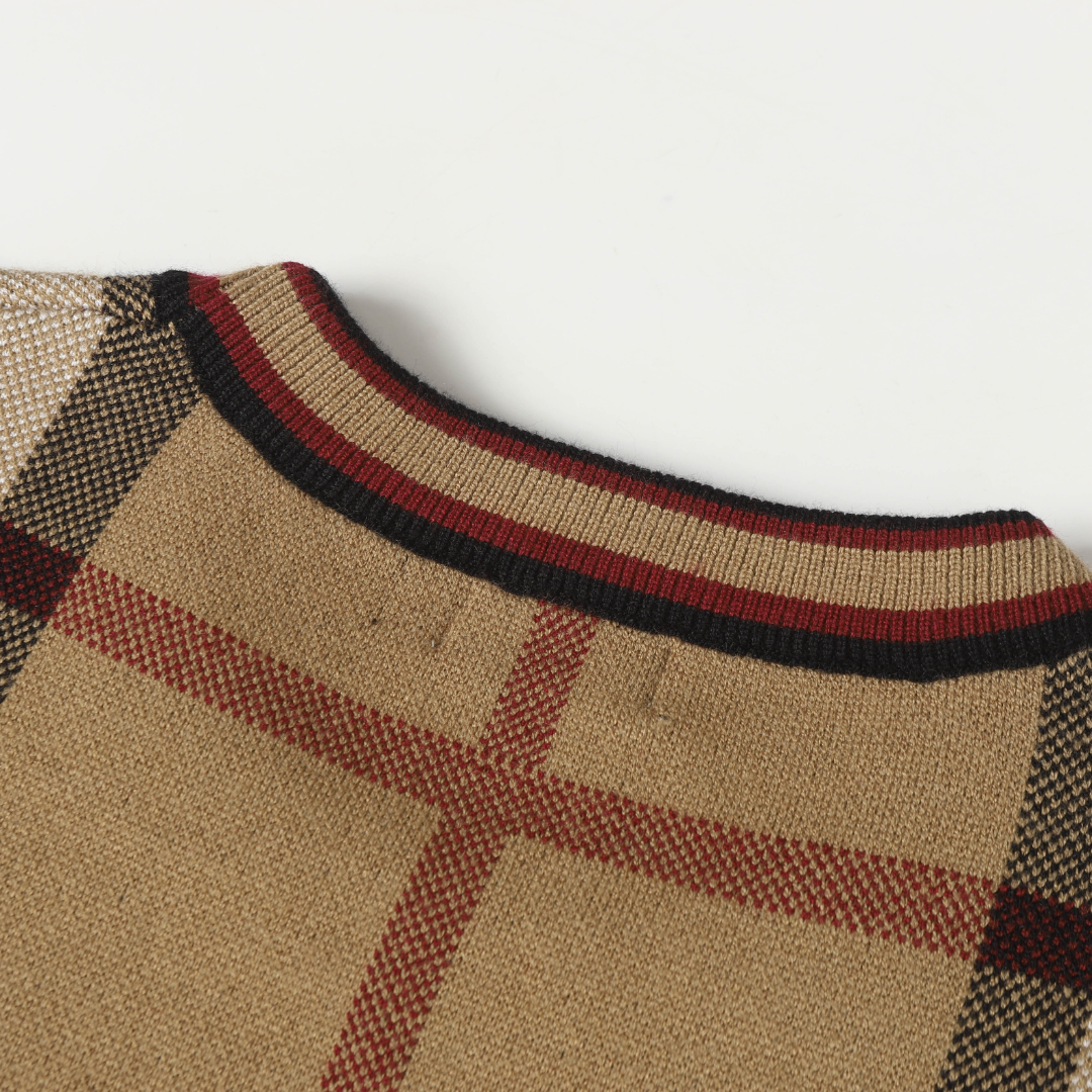 Monogram Sweater Tartan Beige