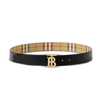 Monogram Belt Beige Tartan
