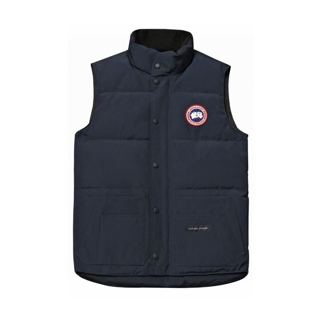 Goose Monogram Gilet Azul Marino Logo Rojo