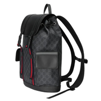 Messenger Backpack Monograma Negro Rojo
