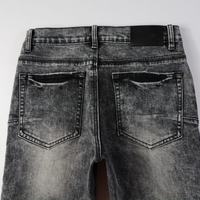 Purple Grey Ripped Jeans Lavado Claro Roturas