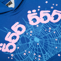Buzo Sp5der Azul Azul Spider Web Rosa