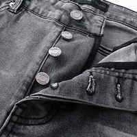 Purple Flared Jeans Lavado Claro Roturas 3