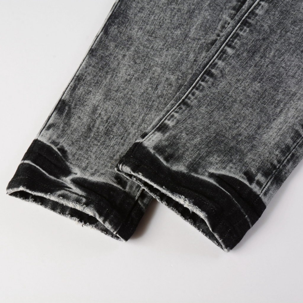 Purple Grey Ripped Jeans