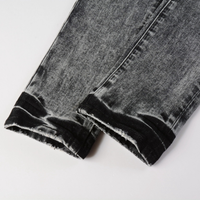 Purple Grey Ripped Jeans Lavado Claro Roturas