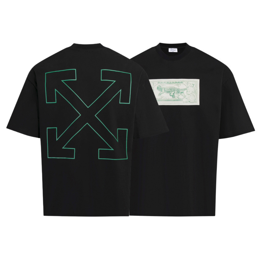 Off-White Off-W Monogram T-shirt - Negro Cubo Verde