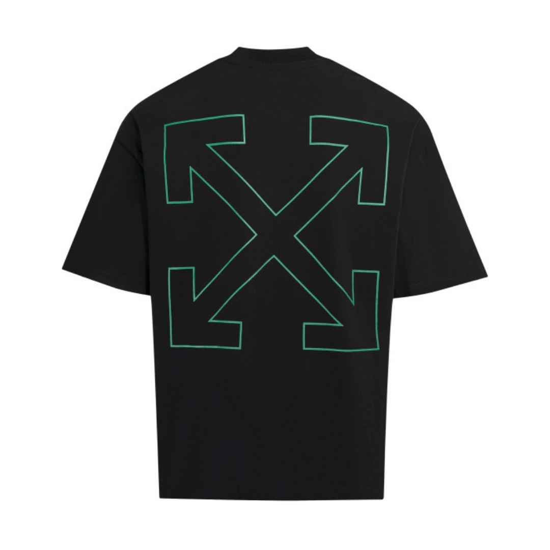 Off-White Off-W Monogram T-shirt - Negro Cubo Verde