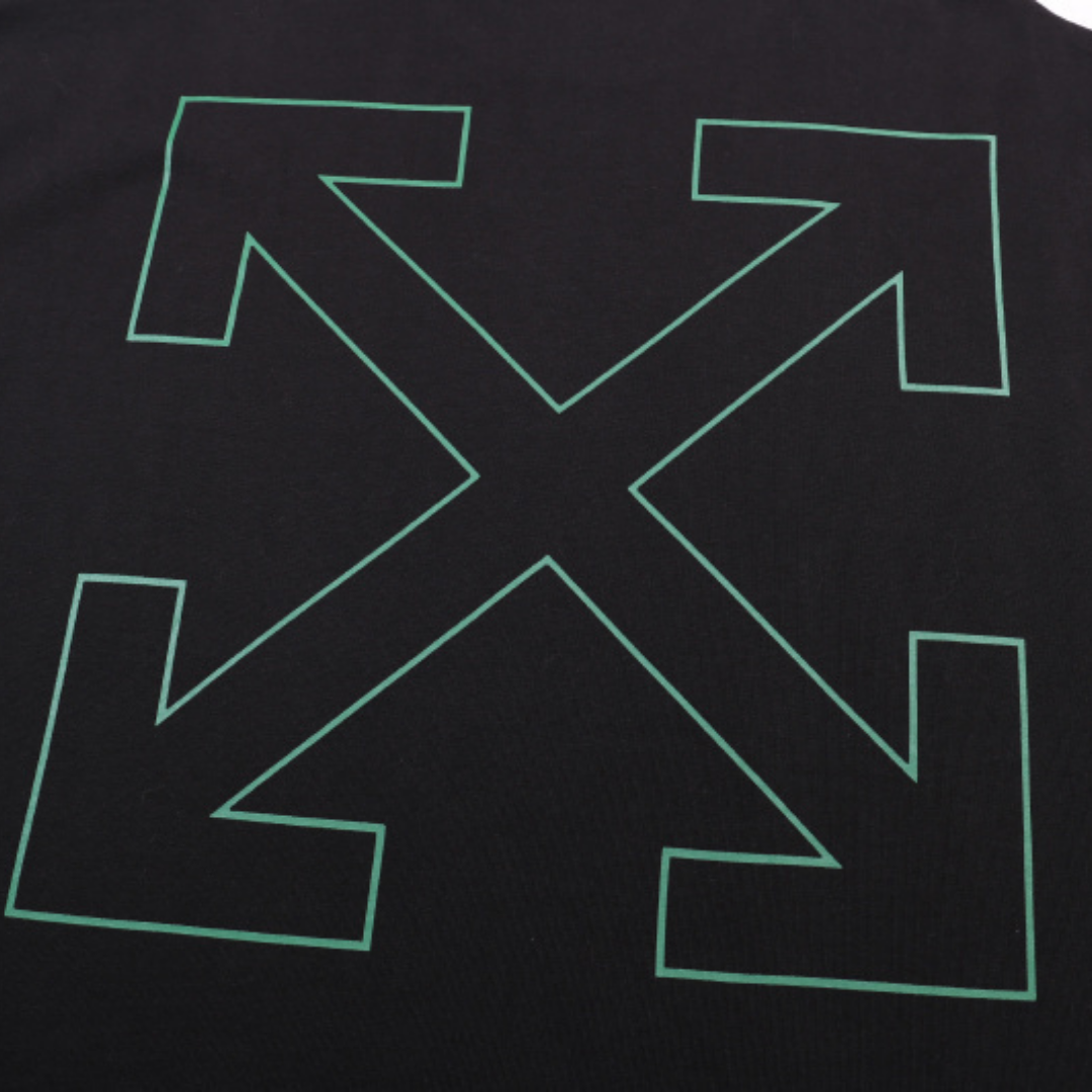 Off-White Off-W Monogram T-shirt - Negro Cubo Verde