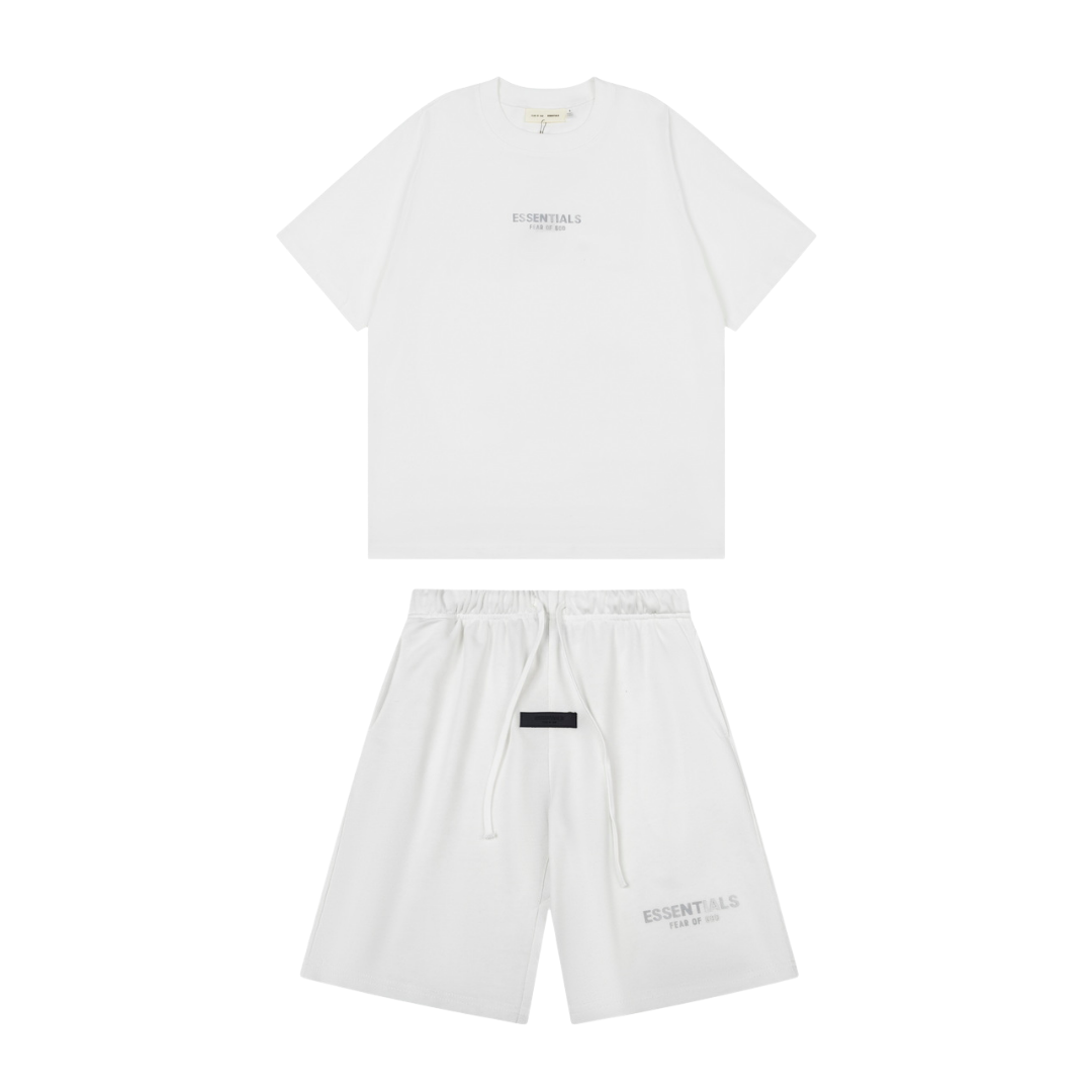 Essentials Short Set Estrellas Negro Blanco 2
