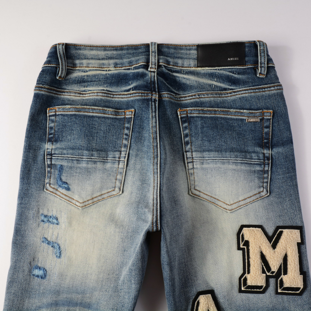 Amr Logo Blue Jeans Azul