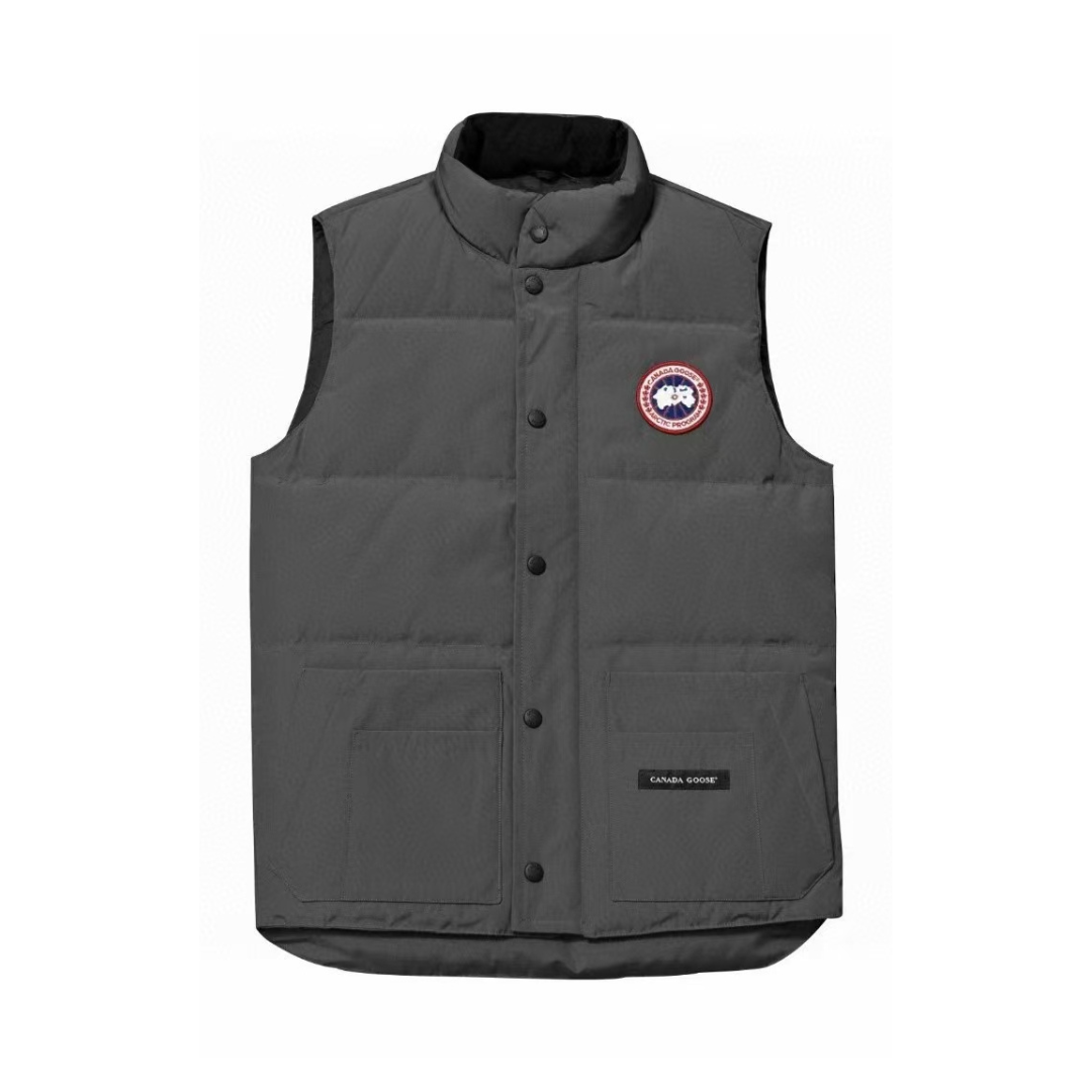 Goose Monogram Gilet Negro Patrón Logo Rojo