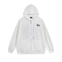 Buzo Stussy Blanco Blanco Negro