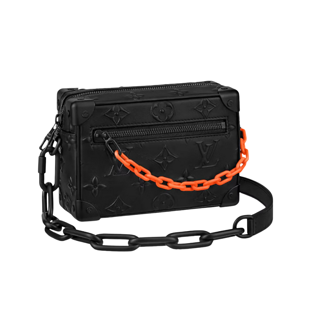 Messenger Bag Monograma Negro Rojo