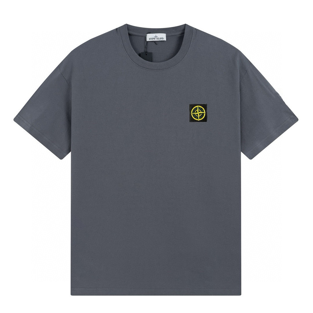 Camiseta Stone Island Gris Naranja Camo