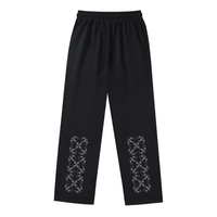 Off-White Off-W Monogram Pants Negro Logo Blanco