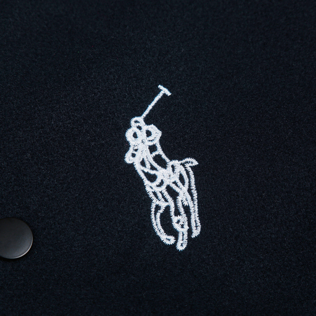 Campera Polo Ralph Lauren Azul Marino Rayas Blancas