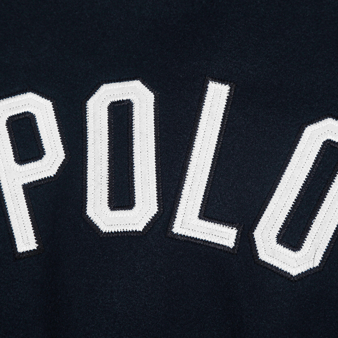 Campera Polo Ralph Lauren Azul Marino Rayas Blancas