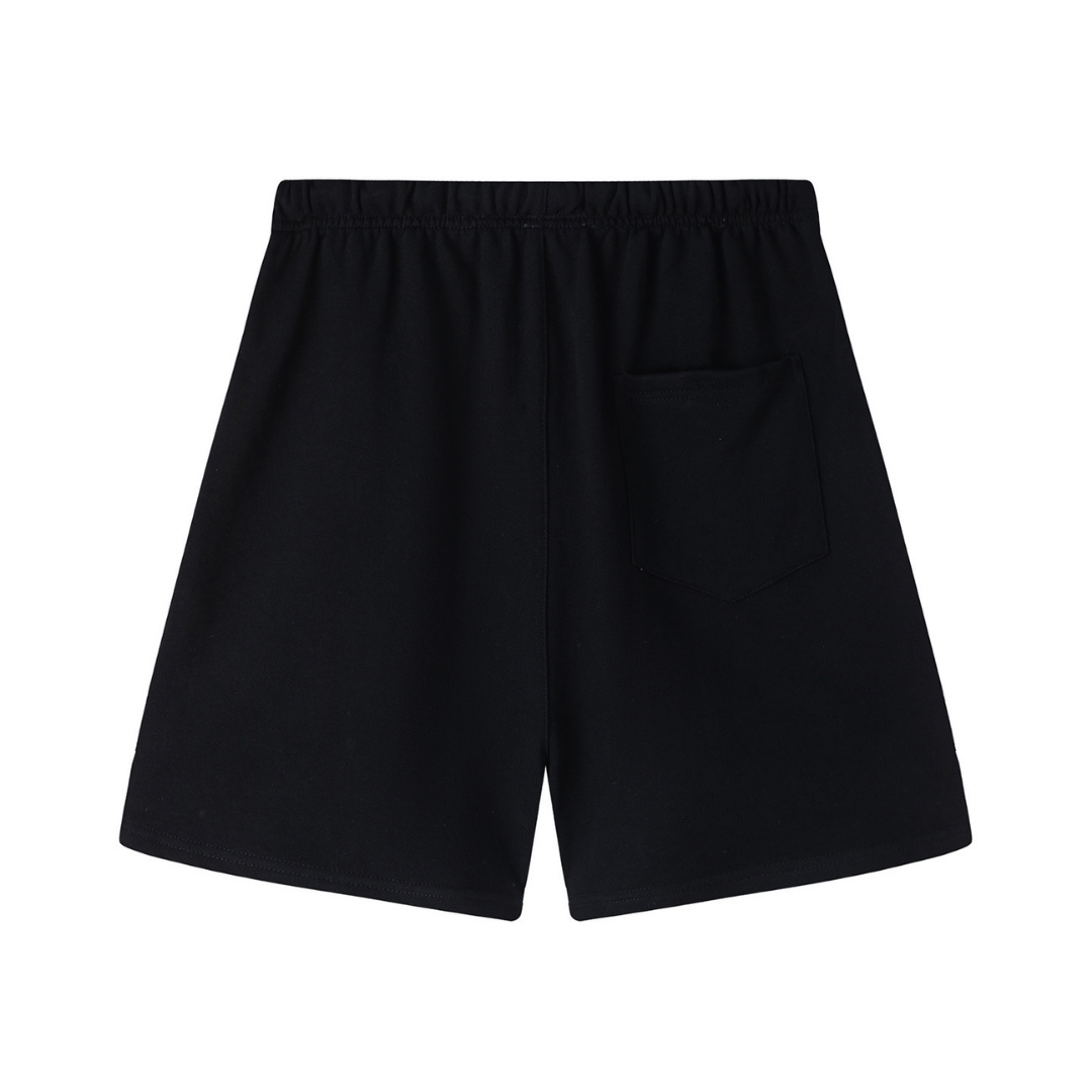 Essentials Shorts Negro Monograma Blanco