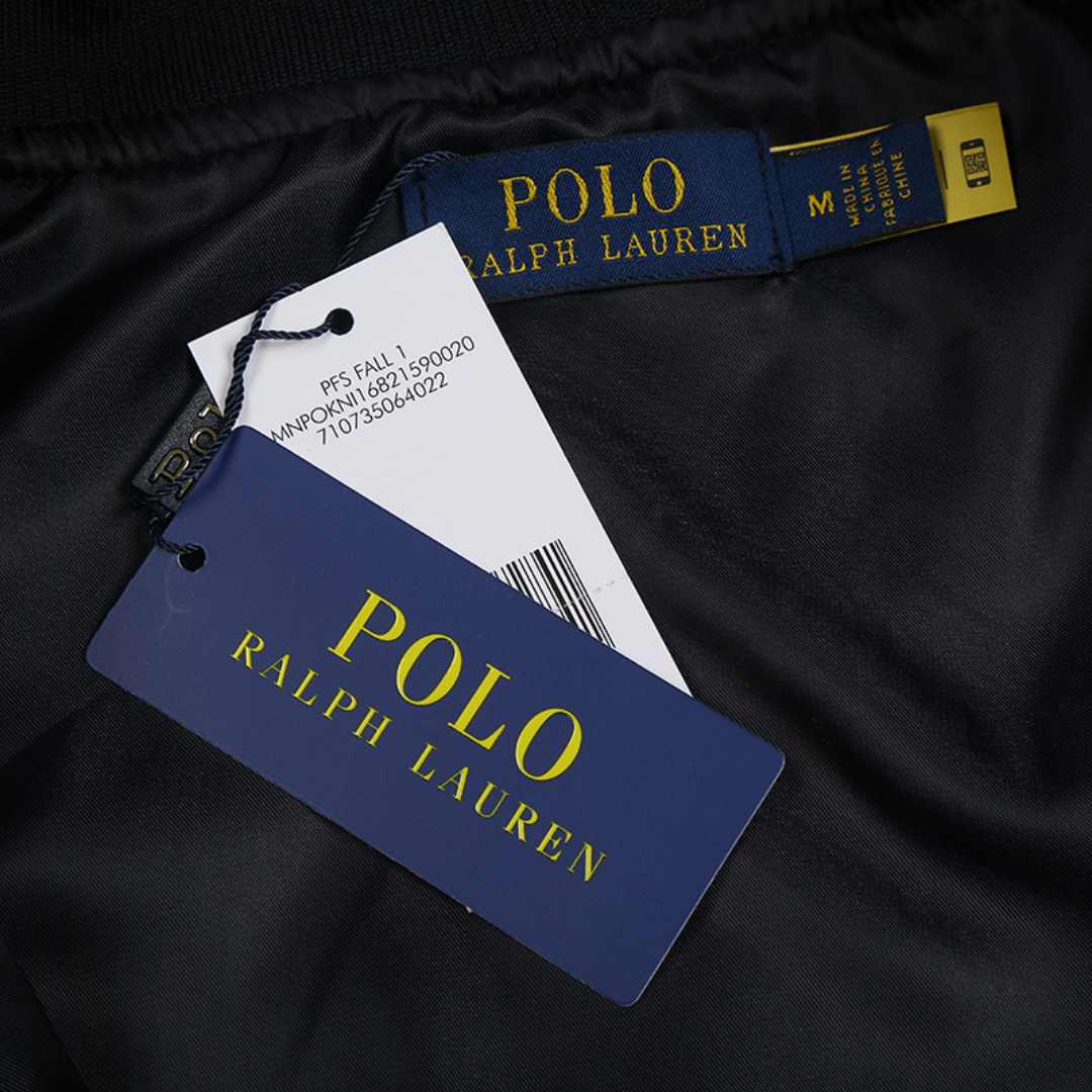 Campera Polo Ralph Lauren Azul Marino Rayas Blancas