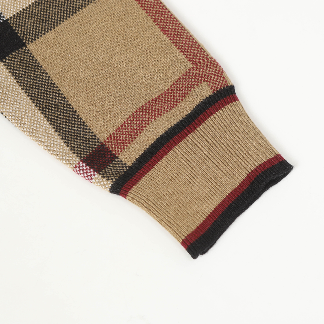 Monogram Sweater Tartan Beige