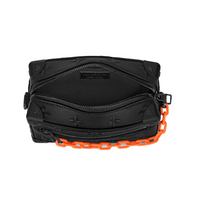 Messenger Bag Monograma Negro Rojo