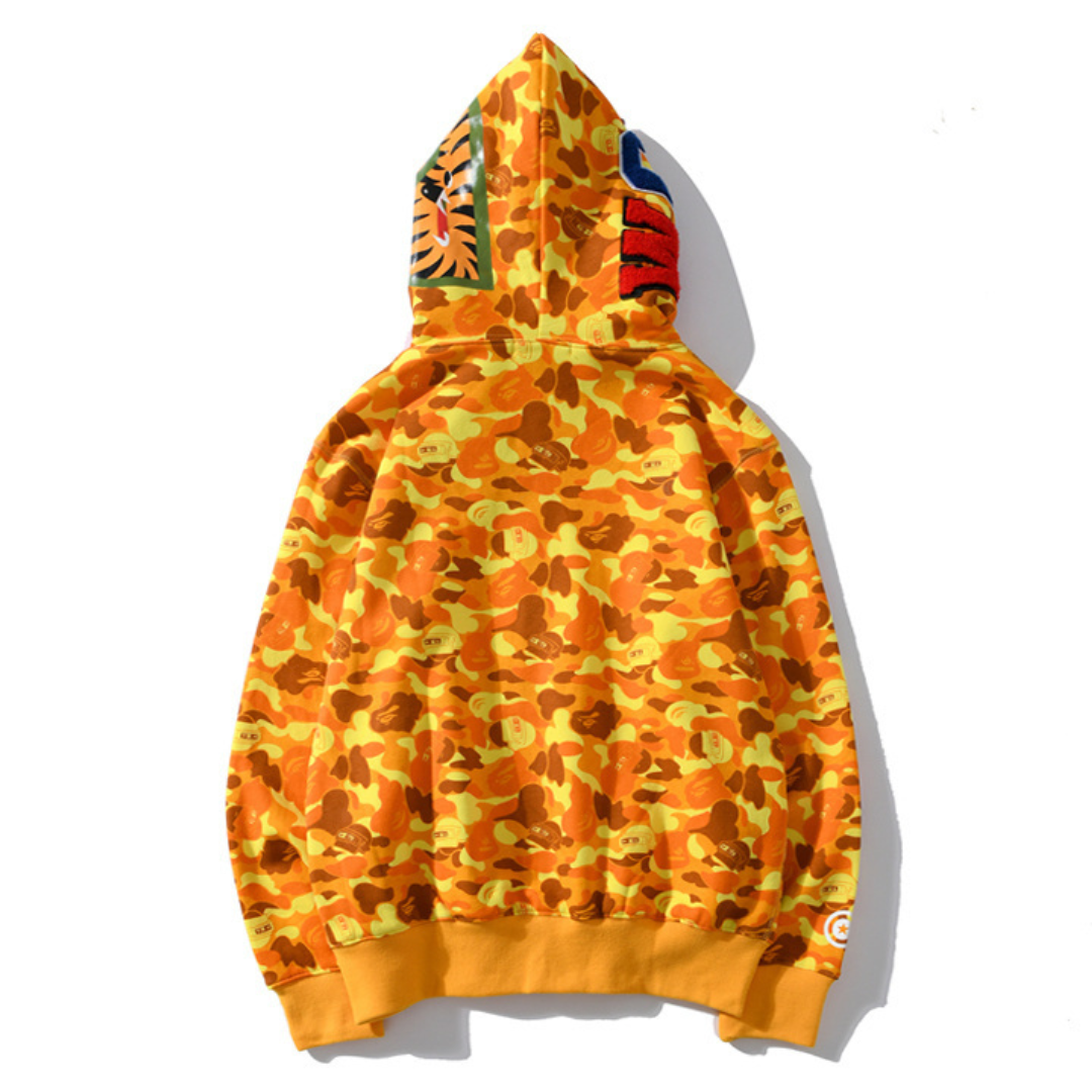 Bape Zip Hoodie Camo Amarillo Naranja