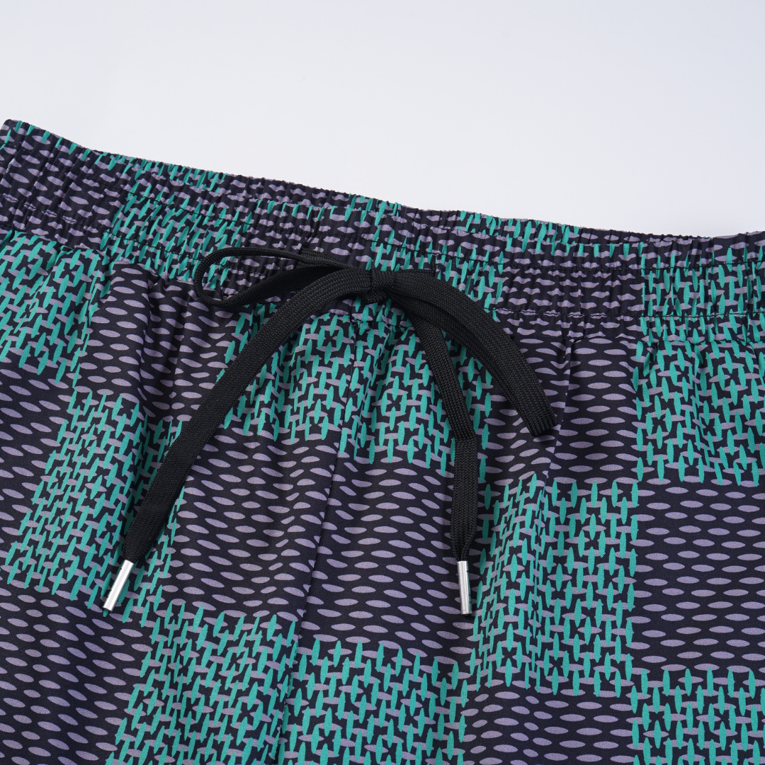 Monogram Short Set Check Azul Verde