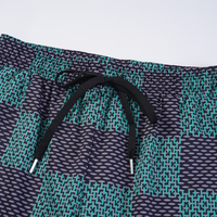 Monogram Short Set Check Azul Verde