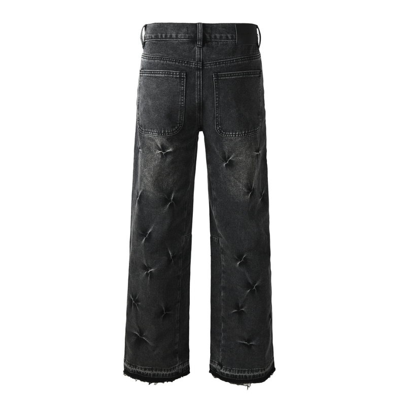 Purple Flared Black Jeans