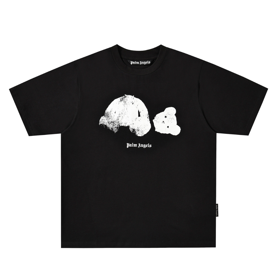 Camiseta Palm Angels Negro Negro Blanco