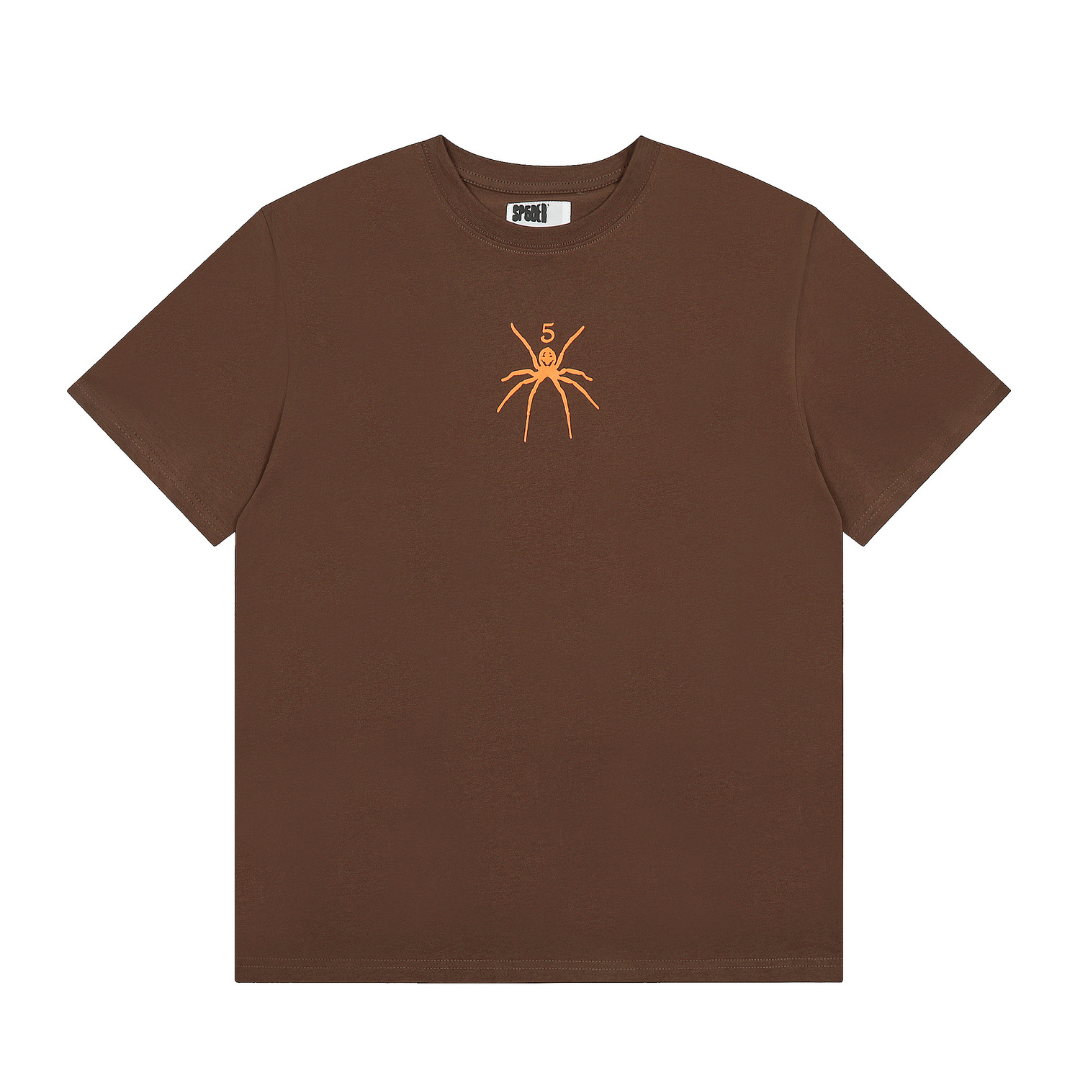 Camiseta Sp5der Marron Monograma Marron