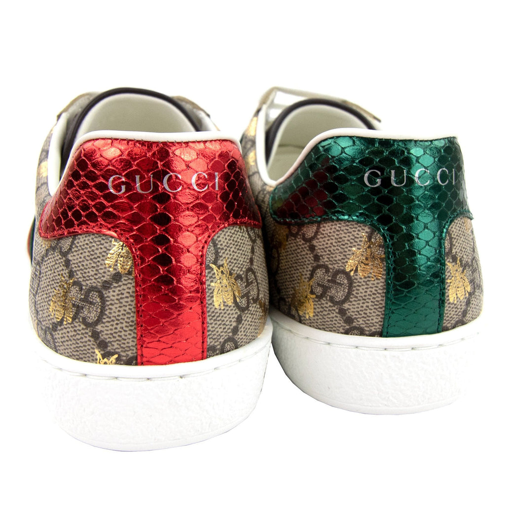 Gucci Ace Bees - talones rojo y verde
