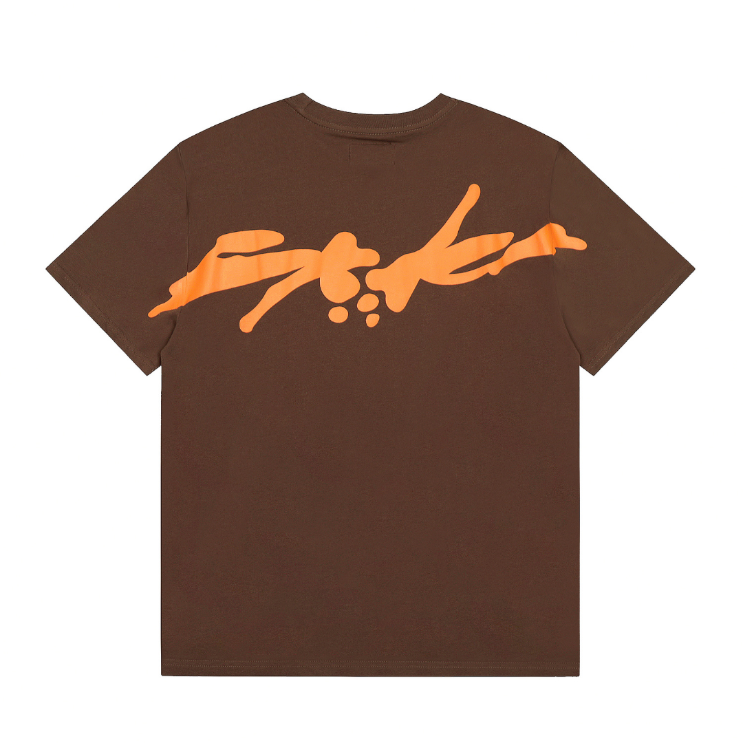 Camiseta Sp5der Marron Monograma Marron