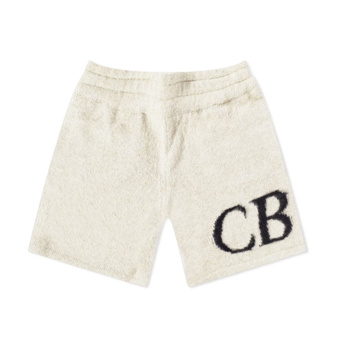 CB Monogram Shorts Blanco Felpa Cb
