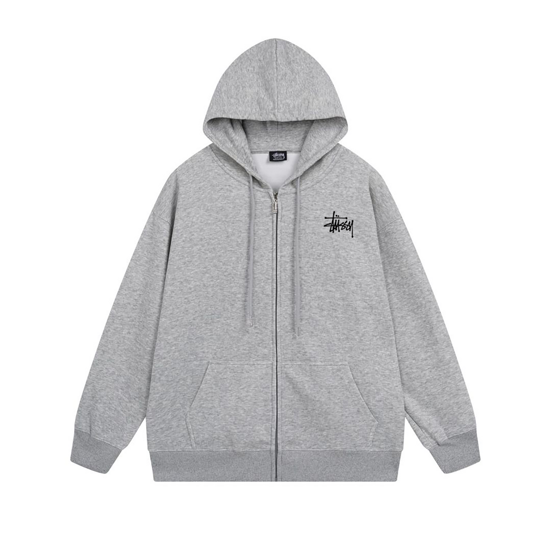 Buzo Stussy Gris Camo Blanco