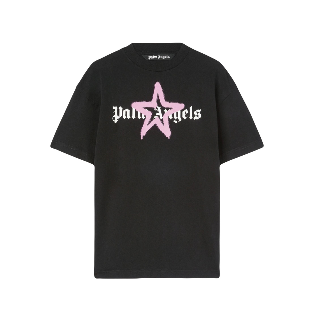 Palm Angels Palm Star Sprayed T-shirt - Amarillo
