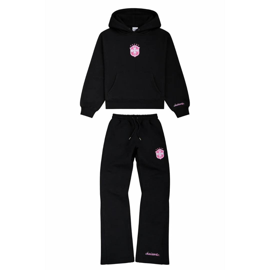 Chrome Hearts Brasil Relaxed Tracksuit Estrellas Rosa
