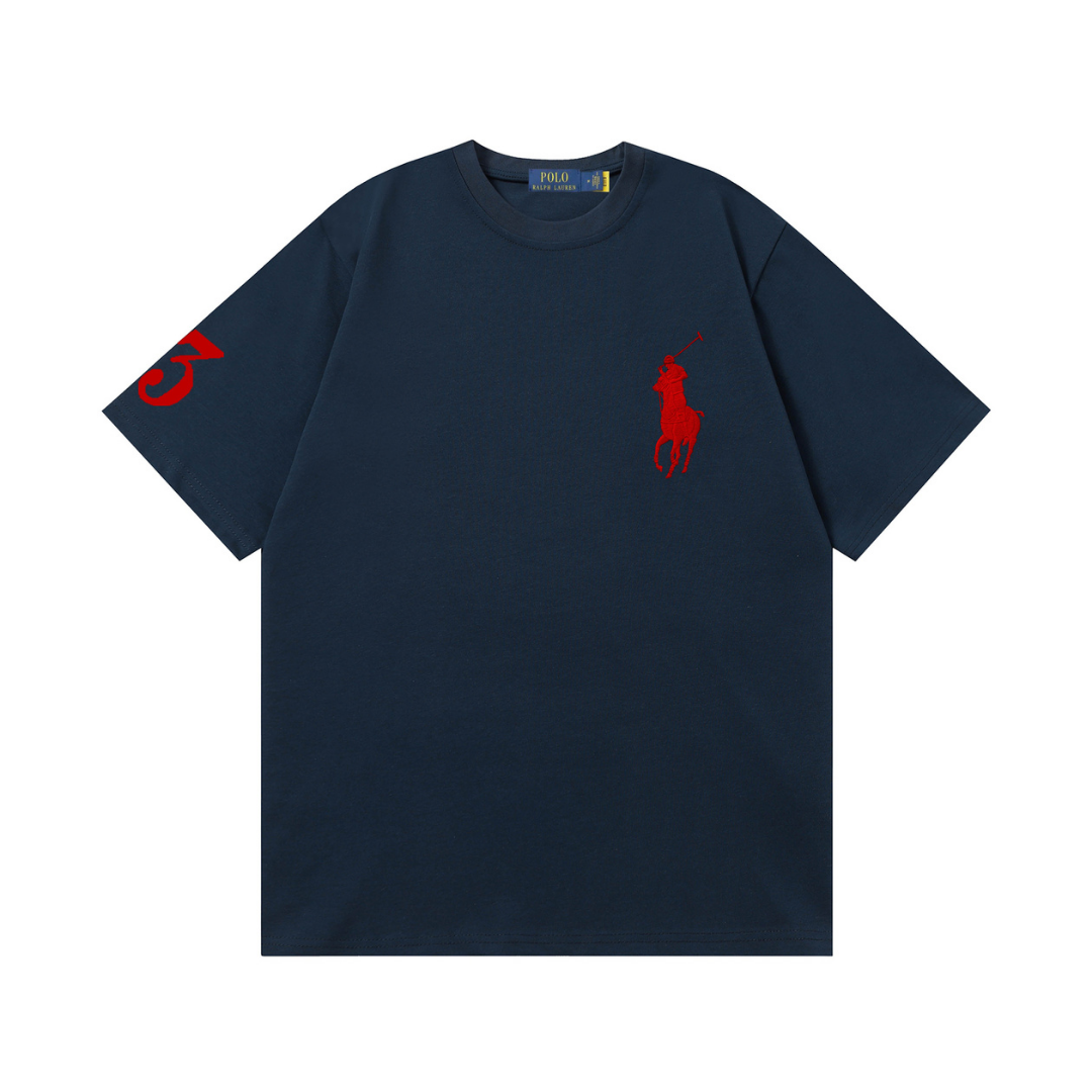 Camiseta Polo Ralph Lauren Azul Marino/Azul Cielo Rojo Logo