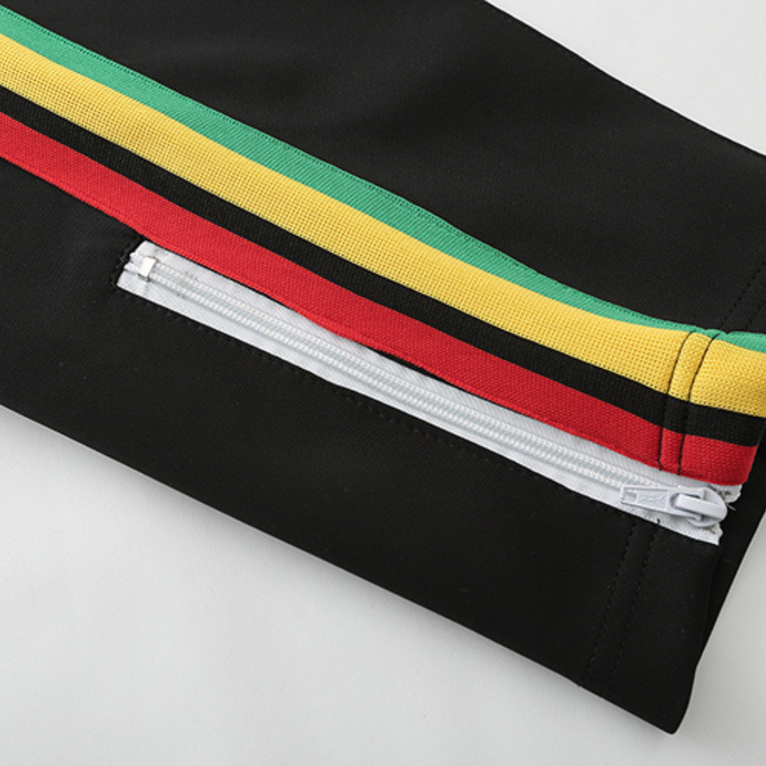 Conjunto Palm Angels Negro Retro Negro Verde Amarillo