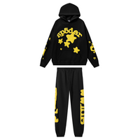 Buzo Sp5der Negro Estrellas Amarillo