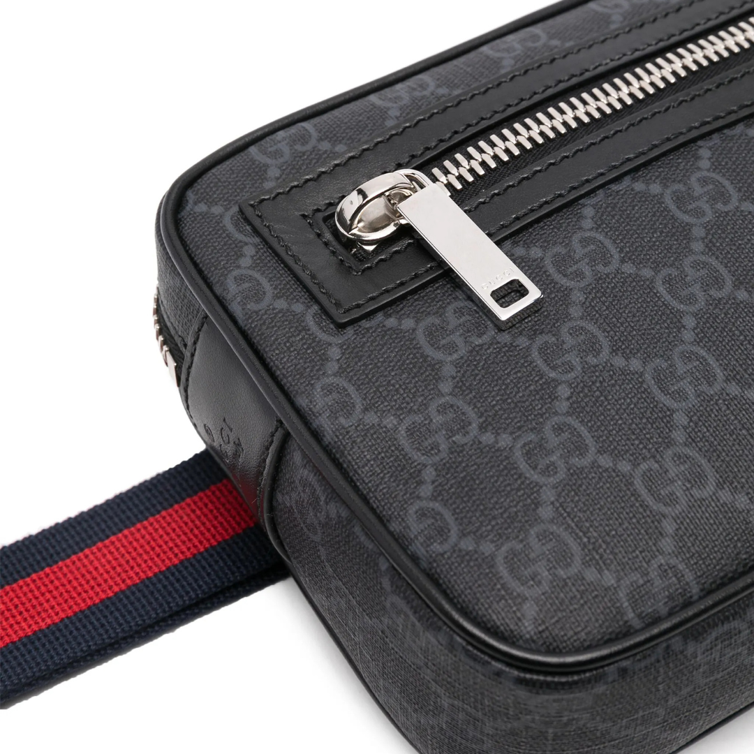 Messenger Bag Monograma Negro Rojo 3