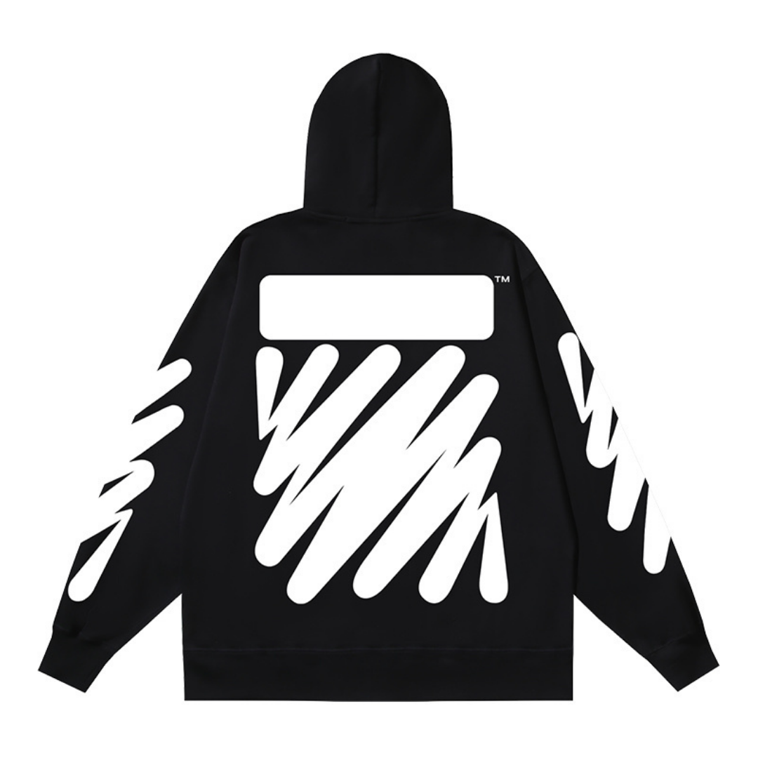 Off-White Off-W Monogram Zip Hoodie Negro Lava